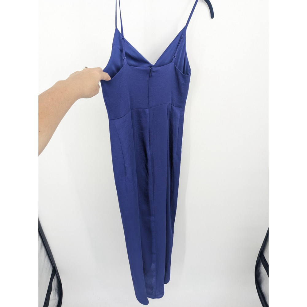 Express Dress Womens Extra Small Blue Draped Asymmetrical Midi Homecoming Midi - Picture 4 of 8